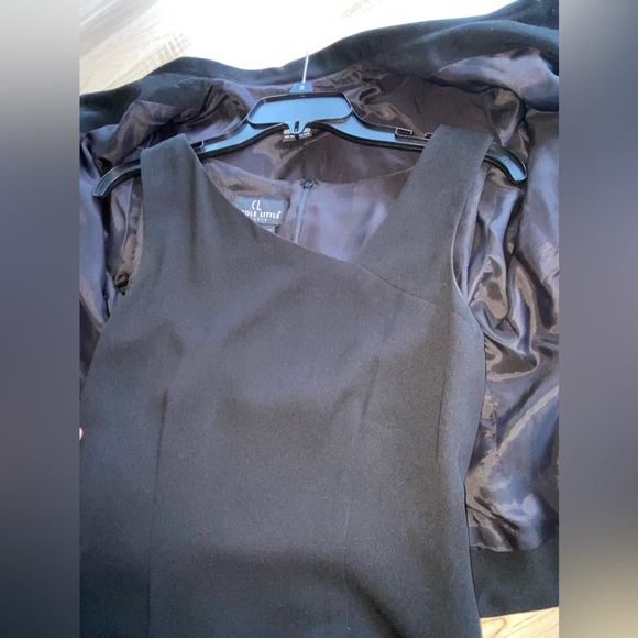 2 piece black dress and jacket by Carol Little size 10 - Picture 2 of 16